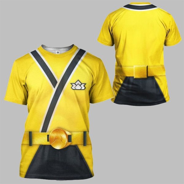 2025 Halloween Power Rangers Samurai Yellow Costume Shirt 1