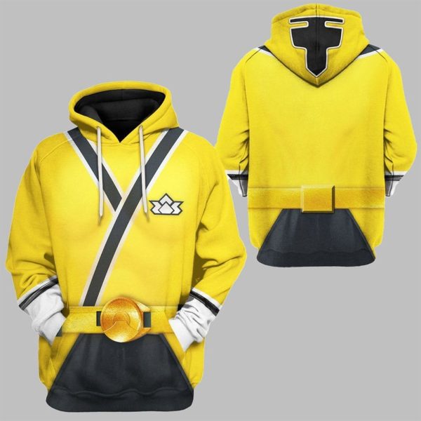 2025 Halloween Power Rangers Samurai Yellow Costume Shirt 3