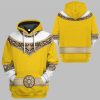 2025 Halloween Power Rangers Zeo Yellow Costume Shirt 2