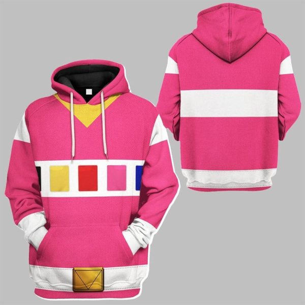 2025 Halloween Power Rangers in Space Pink Costume Shirt 2