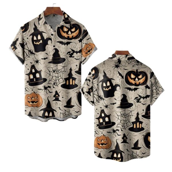 2025 Halloween Pumkin Ghost Hawaiian Shirt 1 2