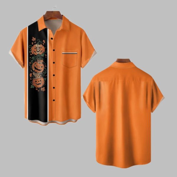 2025 Halloween Pumkin Pattern Hawaiian Shirt 1 1