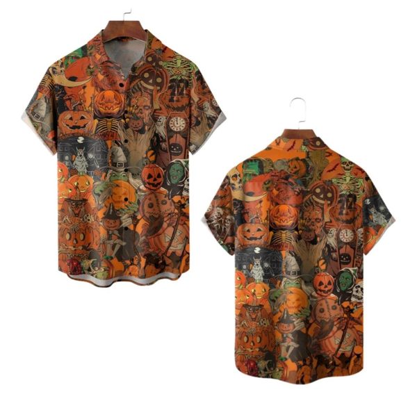 2025 Halloween Pumkin Trick Or Treat Hawaiian Shirt 1 2