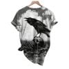 2025 Halloween Retro Dark Crow Print T shirt 1 2