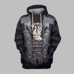2025 Halloween Rock Metal Vampire Biker Costume Hoodie