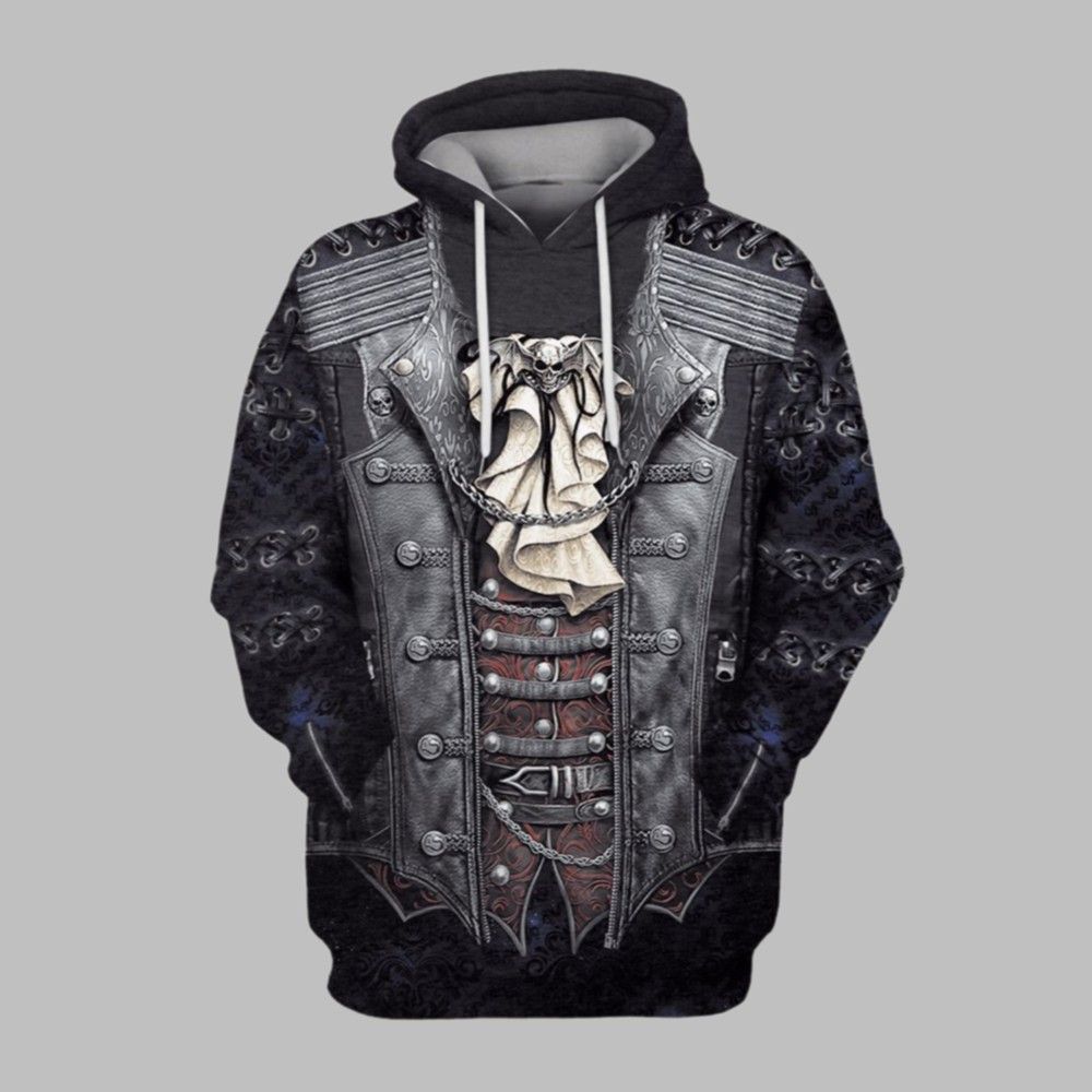 2025 Halloween Rock Metal Vampire Biker Costume Hoodie 1 1 2025 Halloween Rock Metal Vampire Biker Costume Hoodie 1 1