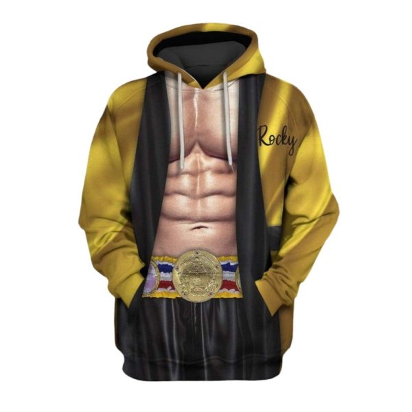 2025 Halloween Rocky Yellow Robe Suit Costume Hoodie 1 2