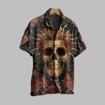 2025 Halloween Rose Skull Hawaiian Shirt
