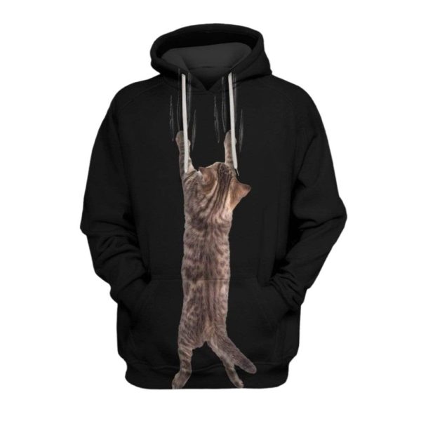 2025 Halloween SCRATCHING CAT Costume Hoodie 1 2