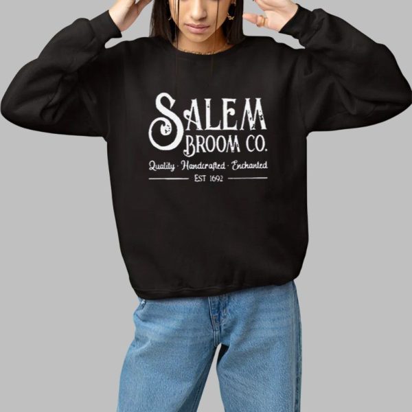 2025 Halloween Salem Broom Co Quality Handcrafted Enchanted Est 1692 Shirt 1 1