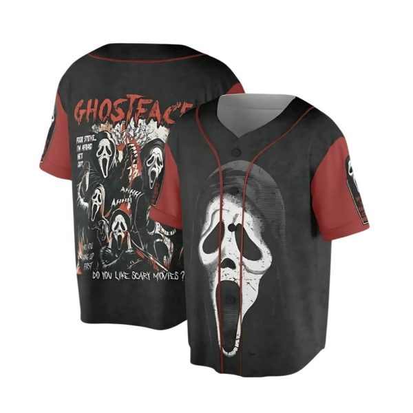 2025 Halloween Scream Ghostface Do You Like Scary Movies Jersey 1 2