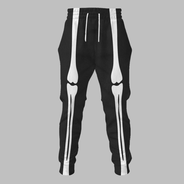 2025 Halloween Skeleton Bone Print Halloween Fancy Dress Costume Shirt 3