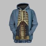 2025 Halloween Skeleton Chest Costume Hoodie