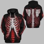 2025 Halloween Skeleton Jump Suit Costume Hoodie