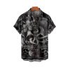2025 Halloween Skull Flower Unisex Hawaiian Shirt 1 2