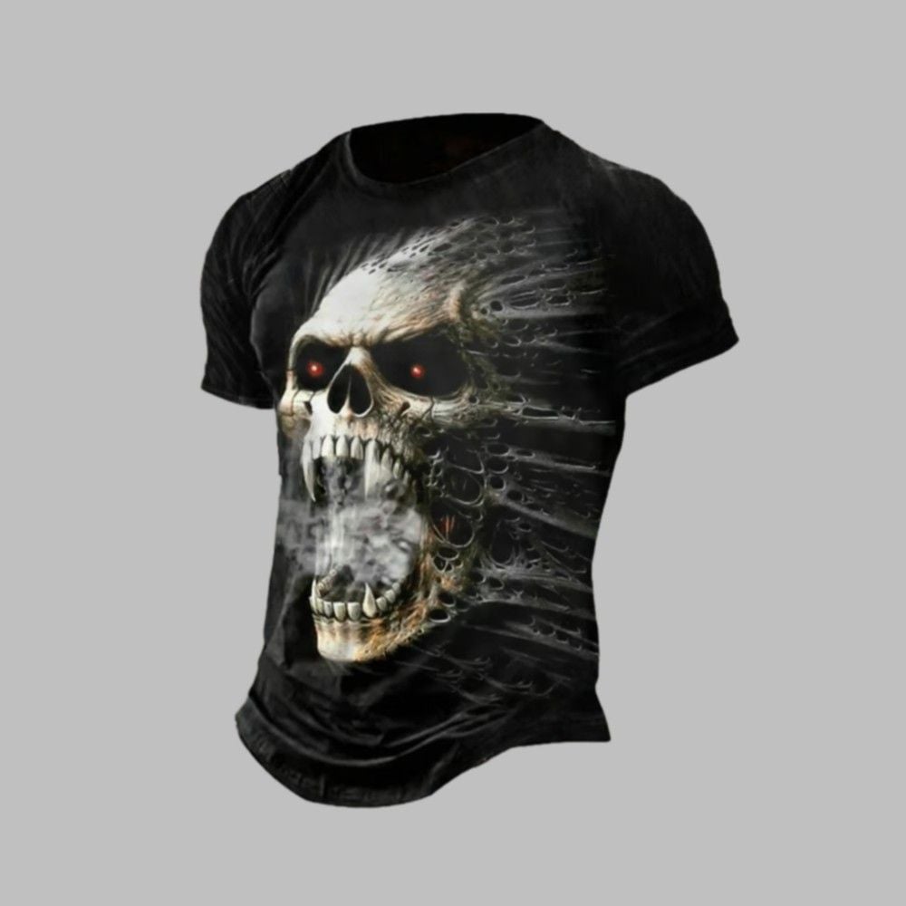 2025 Halloween Skull Print T-shirt 2025 Halloween Skull Print T-shirt