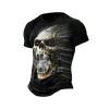 2025 Halloween Skull Print T-shirt 3 2025 Halloween Skull Print T shirt 1 2