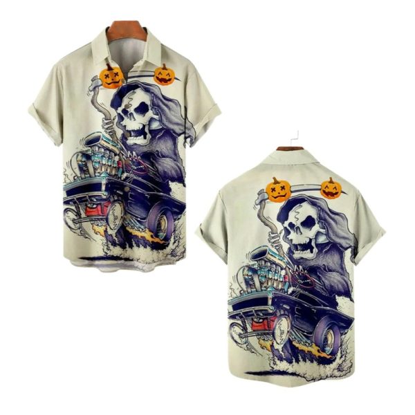 2025 Halloween Skull Pumkin Hawaiian Shirt 1 2