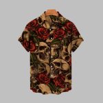 2025 Halloween Skull Roses Hawaiian Shirt