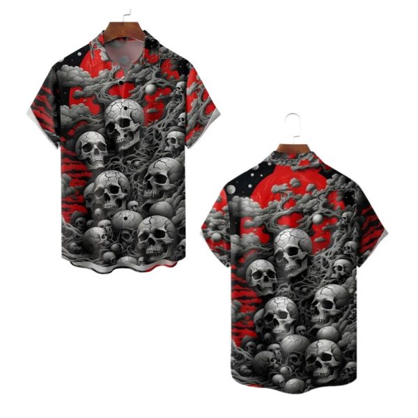 2025 Halloween Skull Unisex Hawaiian Shirt 1 2