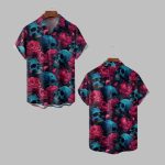 2025 Halloween Skulls Flowers Hawaiian Shirt