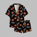 2025 Halloween Slightly Subtle Anti MAGA Skeleton Spooky Pajamas Set