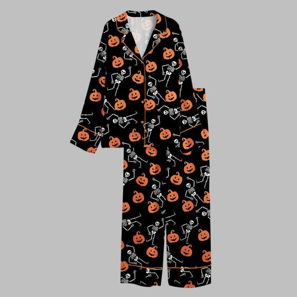 2025 Halloween Slightly Subtle Anti MAGA Skeleton Spooky Pajamas Set 2