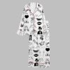 2025 Halloween Til Death Do We Party Tattoos Skeleton Wedding Tattoo Bridal Pajamas Set 2