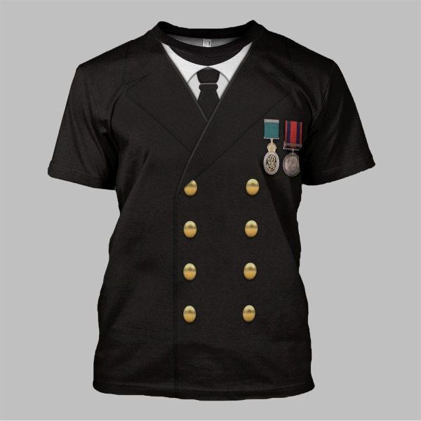 2025 Halloween Titanic Captain Edward John Smith Costume Shirt 1
