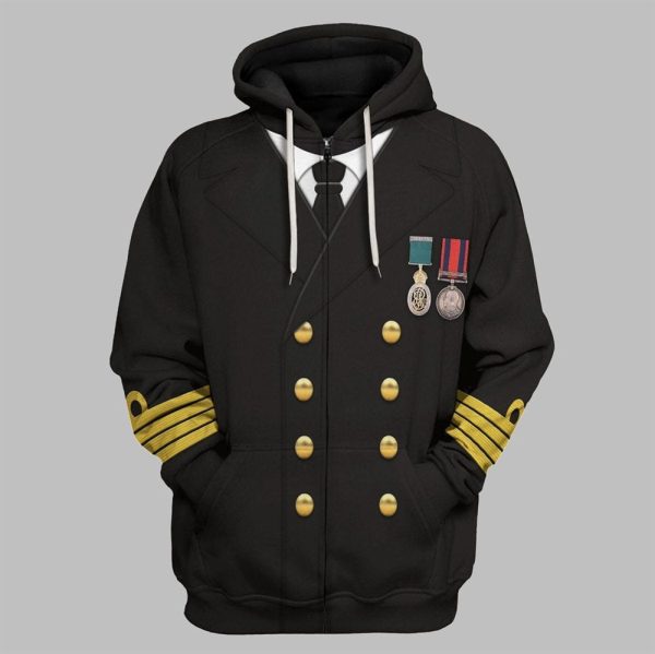 2025 Halloween Titanic Captain Edward John Smith Costume Shirt 4