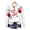 2025 Halloween Trick Or Treat Print Casual Sweatshirt 1 2