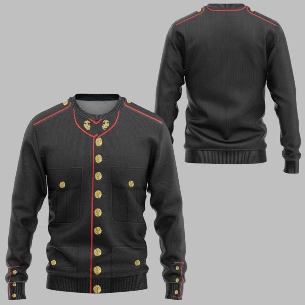 2025 Halloween USMC Enlisted Dress Costume Hoodie 2