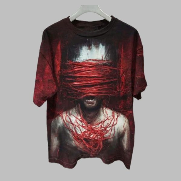 2025 Halloween Unisex Dark Horror Gothic Halloween Art Print T-Shirt