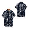 2025 Halloween Vintage Moon Skull Pattern Hawaiian Shirt 1 2