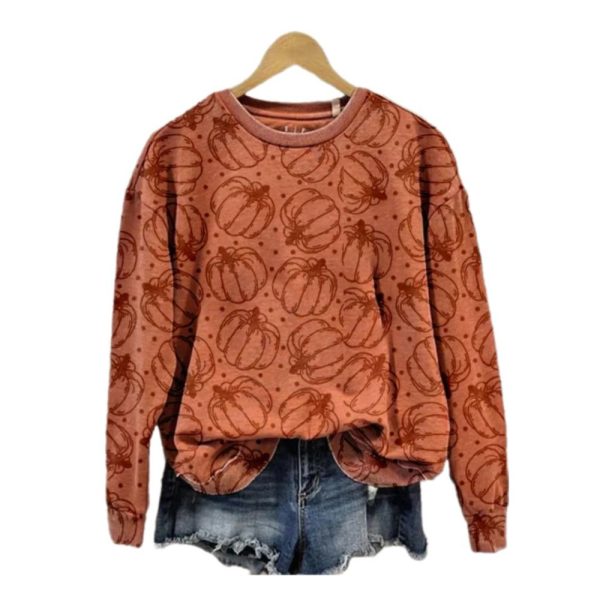 2025 Halloween Vintage Pumpkin Sweatshirt 1 2