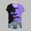 2025 Halloween Witch Shadow Print Casual Tee 2