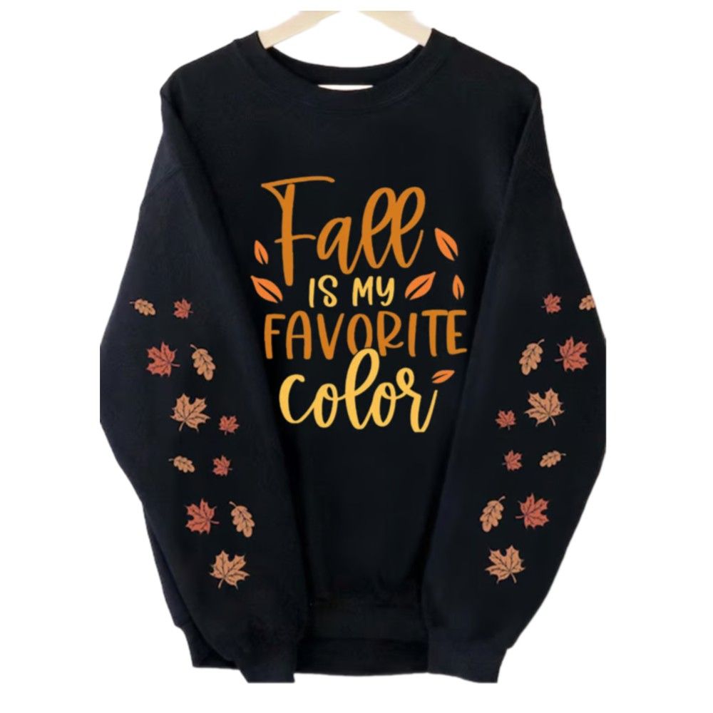 2025 Halloween Women's Fall is My Favorite Color Sweatshirt 2 2025 Halloween Womens Fall is My Favorite Color Sweatshirt 1 2