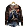 2025 Halloween Womens Halloween Crows Print Sweatshirt 1 2
