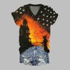 2025 Halloween Women's Halloween Witch Stars Print T-Shirt