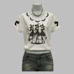 2025 Halloween Women's Halloween Witch Print T-shirt