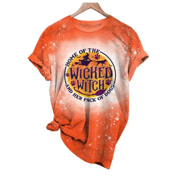 2025 Halloween Womens Home Of The Wicked Witch And Her Pack Of Dogs Print Shirt 1 2