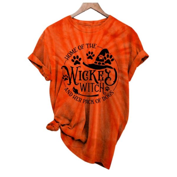 2025 Halloween Womens Home Of The Wicked Witch And Her Pack Of Dogs Shirt 1 2