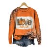 2025 Halloween Womens Love Fall Yall Print Casual Sweater 1 2