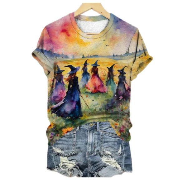 2025 Halloween Womens Midsummer Witches Gather T Shirt 1 2