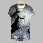 2025 Halloween Women's Retro Dark Halloween Crow Print T-shirt