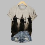 2025 Halloween Women's Three Witch Print Shirt
