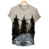 2025 Halloween Womens Three Witch Print Shirt 1 2