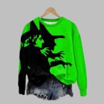 2025 Halloween Women's Witch Print Casual Sweatshirt