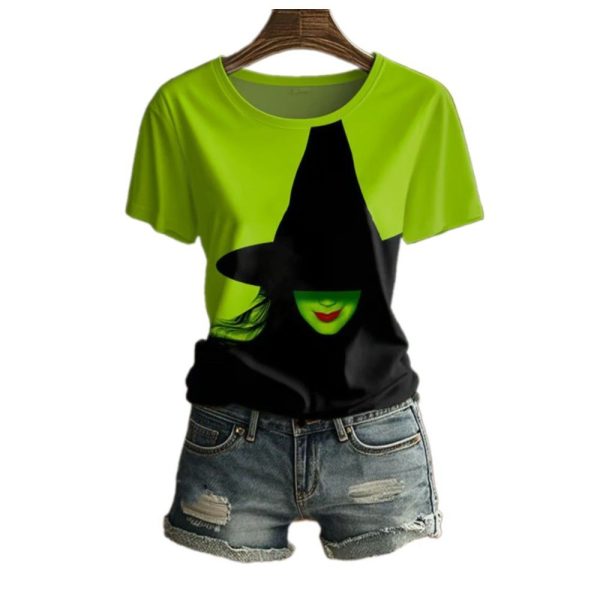 2025 Halloween Womens Witch Printed T Shirt 1 2