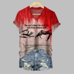 2025 Halloween Women's You Can't Defeat The Demons You Enjoy Playing With Printed T-shirt